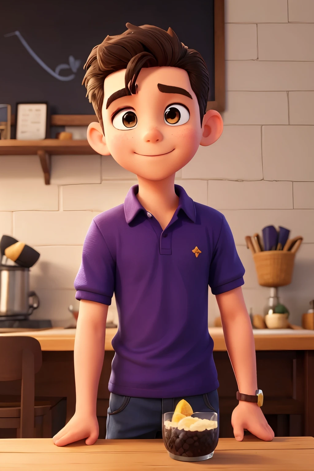 boy drinking açaí