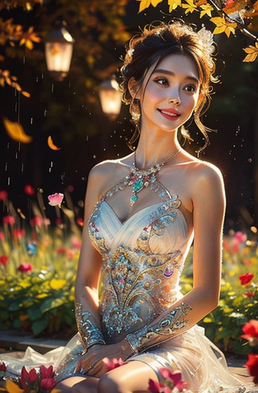 1girl sitting in hourglass bench, (masterpiece), best quality, expressive detailed eyes, perfect face, huge floating antique hourglass, beautiful girl sitting inside the hourglass, lamp lantern clock, magical swirling sky, rain clouds with lightning, long wavy black hair, Beautiful Illustration homepage style, high resolution, strong outline, 8k, famous art style, transparent white silk dress, fashion style, Paint water splashes. Sparkle particles like gems, Magic spell. Pink silver gray color. intricate oil paintings, bubbles and swirling fountains, full body, extremely detailed (Fractal Art: 1.3), vibrant colors, more detailed, slight smile, transparent clothing, mandalas and plumeria flowers, best quality, vibrant hair fused in water, beautiful visible pubic area, perfect smile and full lips, delicate and perfect body, digital painting, intricately detailed eyes looking at camera, fine art, oil painting, finely drawn magical garden, metallic roses, autumn leaves, metallic colors and enamel, oil tan skin, shiny skin, legends concept art, 8k volumetric lighting