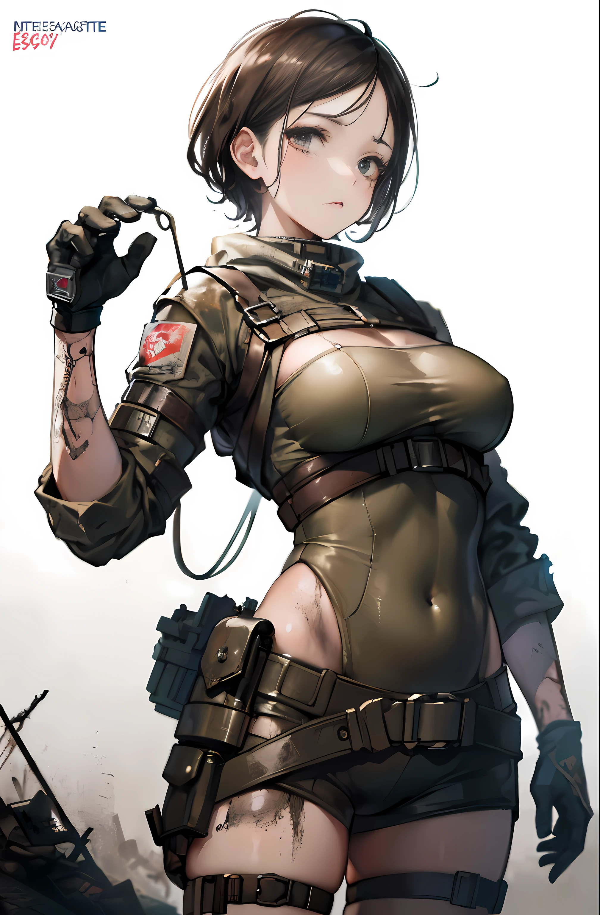(tmasterpiece, hiquality, beste-Qualit), pixel, pixel арт, 1 girl , body complet, (((Contemptuous, Hesitate))), (((whitebackground))), ((((Characters in the post-apocalyptic world of the wasteland)))), ((dresssewing, bunker, headquarters, averi, machine, ((A lot of objects))