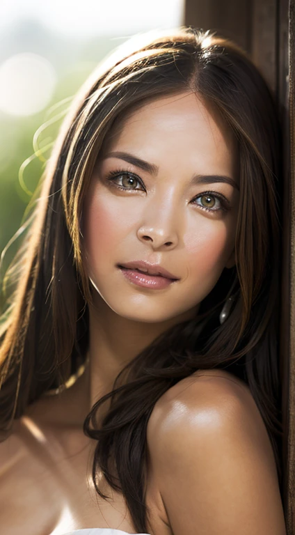 Front image taken by a professional photographer in perfect lighting, high resolution woman