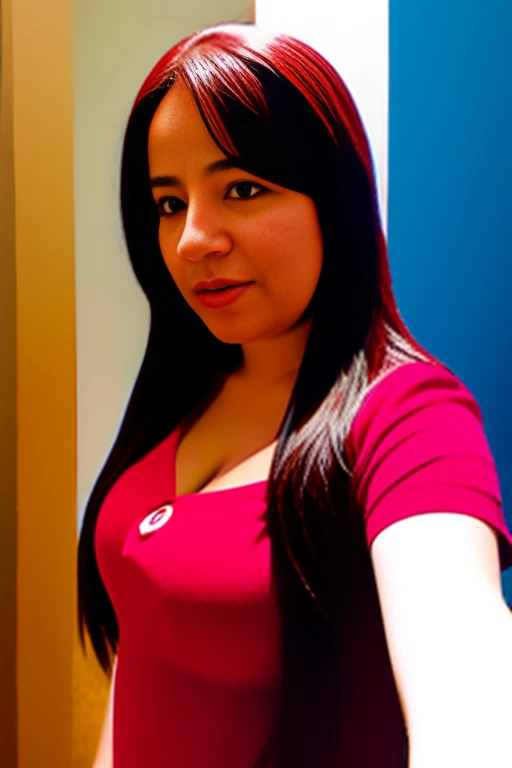 milekas, mujer latina tomandose una selfie en un balcon de un edificio
