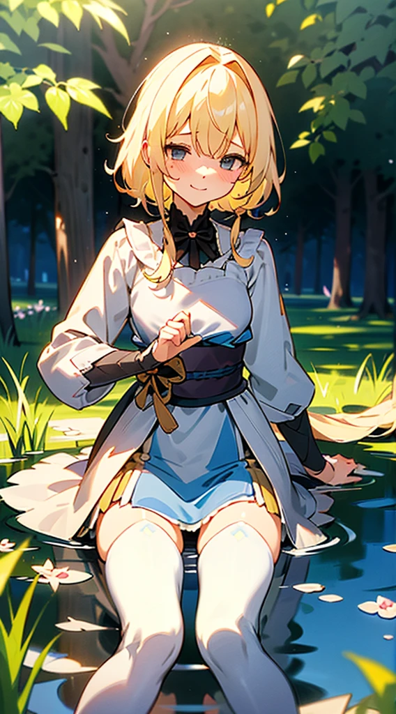 punctuation_9, no censure, fountain_anime BREAK moriya suwako, 1 girl, standing alone, gazing at viewer, blush, ssmile, chemise, overskirt, hair blonde, long sleeves, thicc thighs, ha, containment, cinta, cloused mouth, sitting down, white chemise, yellow  eyes, hair cinta, wide sleeves, white thicc thighs, vest, feet, red cinta, parted bangs, Toes, high collar, soles, without shoes, from low, foreshortening, purple overskirt, Pingo D&#39;water, brown hat, foco nos feet, Purple West, containment leaf, leaf umbrella
