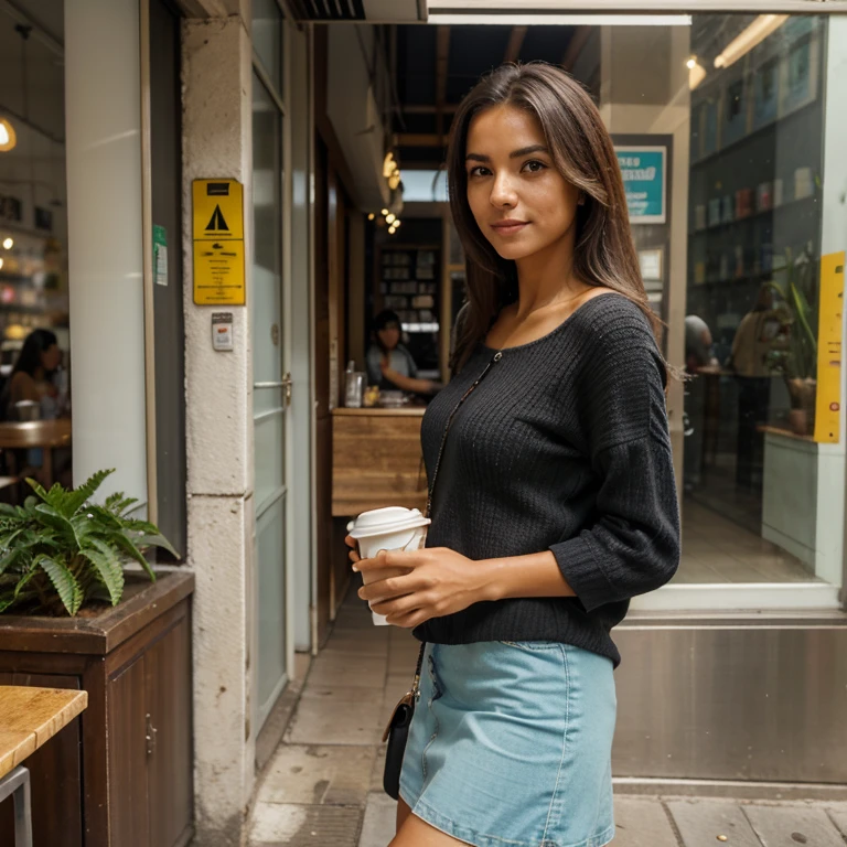 Modelo brasileira, friendly about 20 years, sorrir, academia, mesa, lunch, sobremesa, comendo, MEAL, coffee shop, Outside, Rua, Rua outfit, roupas casuais chuva, cabelo molhado, guarda chuva, water, nuvem, nublado