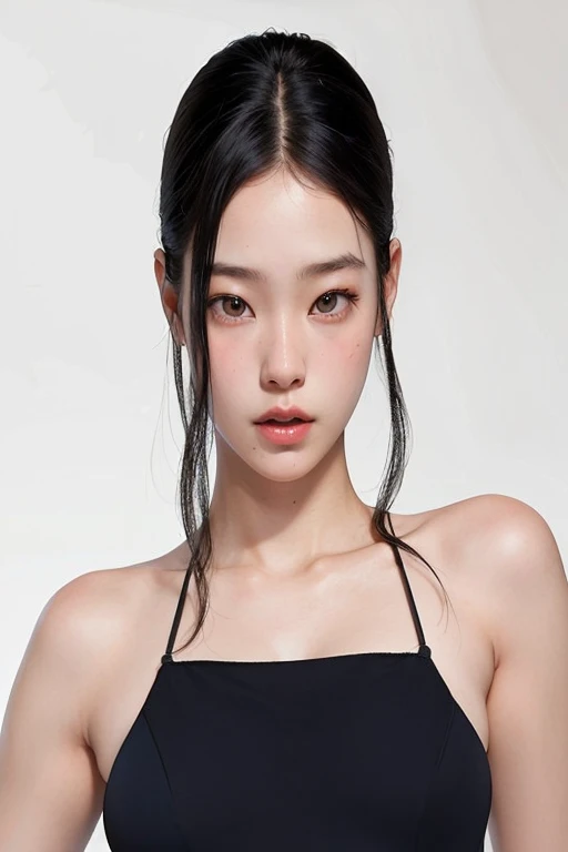 Una mujer con un top negro y pantalones negros posando para una foto, Blackpink Jennie, Heonhwa Choe, Lee Ji - Eun, Lee Ji-eun, Parque Ji-min, Gongbi, Jaeyeon Nam, Jiyun Chae, Hermosa joven coreana, Hermosa mujer surcoreana, Shin Min Jeong, hwang se - on, Taejune Kim
