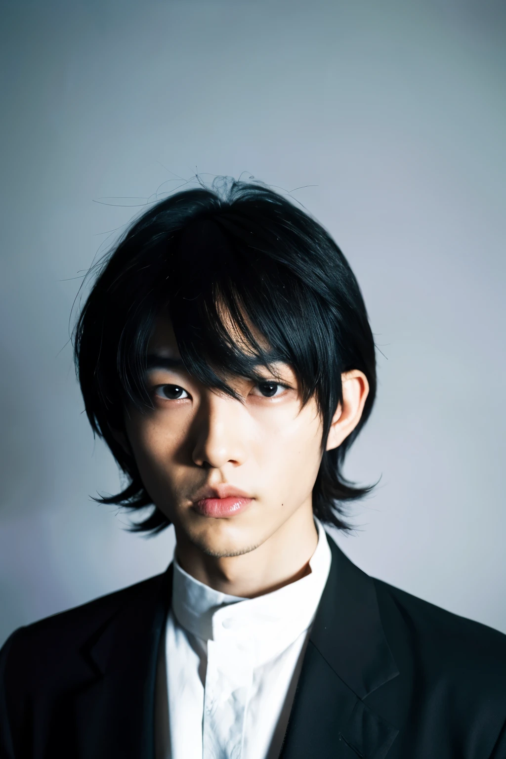 Japanese man with androgynous face