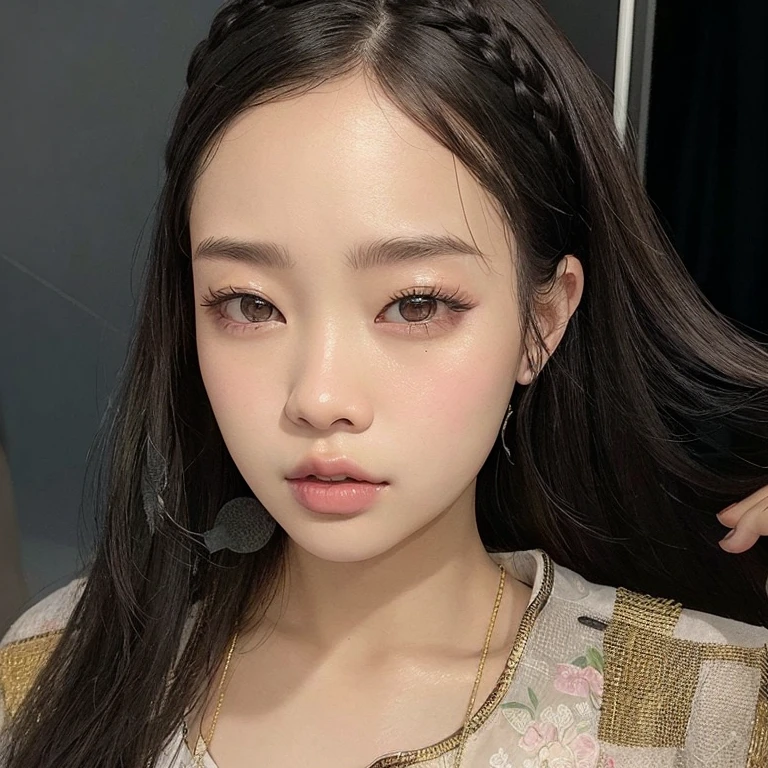 there is a woman with a phone in her hand and a man behind her, Blackpink Jennie, Jossi de Blackpink, portrait of Jossi de Blackpink, Parque Roseanne de Blackpink, Lalisa Manoban de Blackpink, Lalisa Manobal, Jaeyeon Nam, ulzzang, Lee Ji-eun, Lee Ji - Eun, Heonhwa Choe
