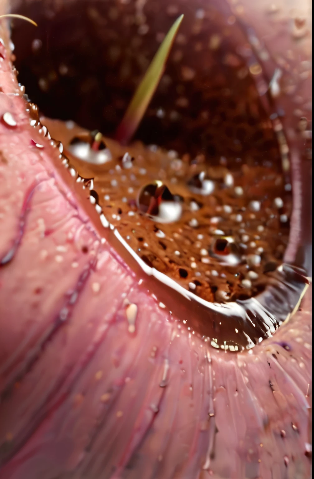 (brown, wet, textured), (best quality, highres), macro shot, detailed soil particles, earthy tones, natural lighting