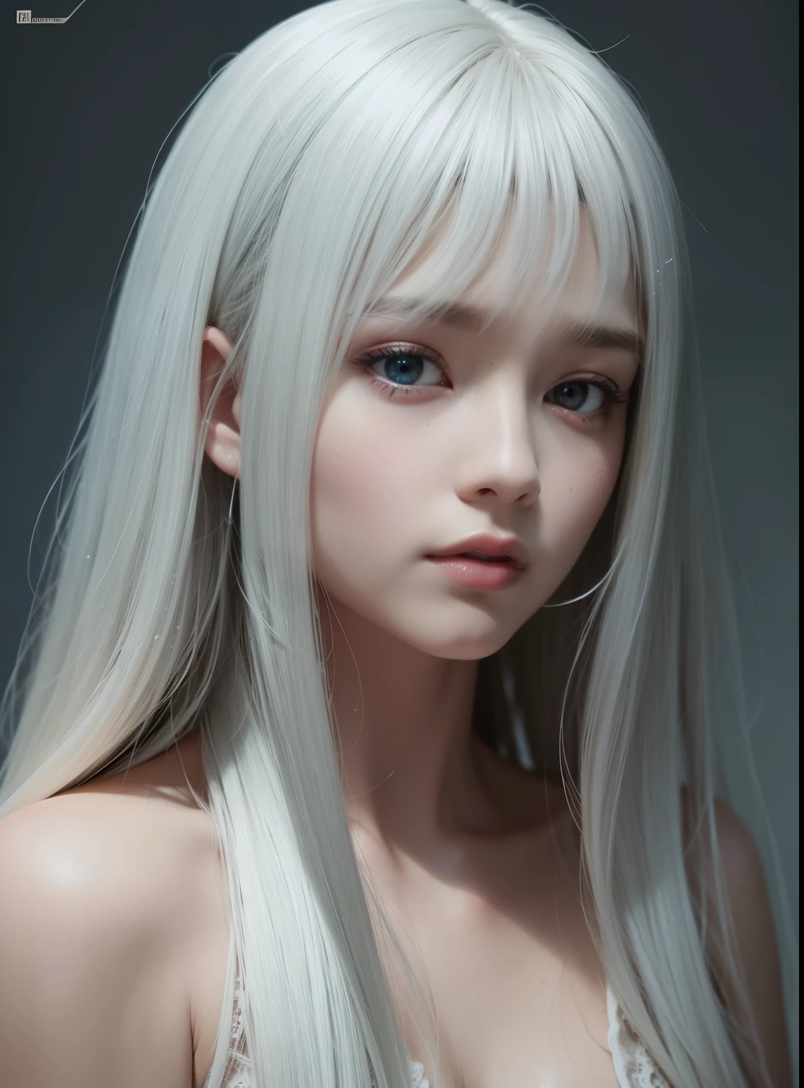 platinum-blonde-hair、Long straight hair、Long banglue eyess、Transparent white and wet nightgown、Nordic youth、perfect bodies、White muscle、glowy skin、Young and beautiful skin、Perfect beautiful face、Bright makeup、Thin pink lipright expression、1 16 year old girl、Unbuttoned shirt、lipsticks、Colored inner hair、deceptive advertising、{steams}、Viewer Vision、Golden Hour Lighting、comic strip、Bokeh atmosphere perspective、detaileds、Movie Light、intricate-detail、hight resolution、 Detailed features of face design、high détails、Clear focus、SMOOTHNESS、aesthetics、high détails、printed、octane、{{​masterpiece}}