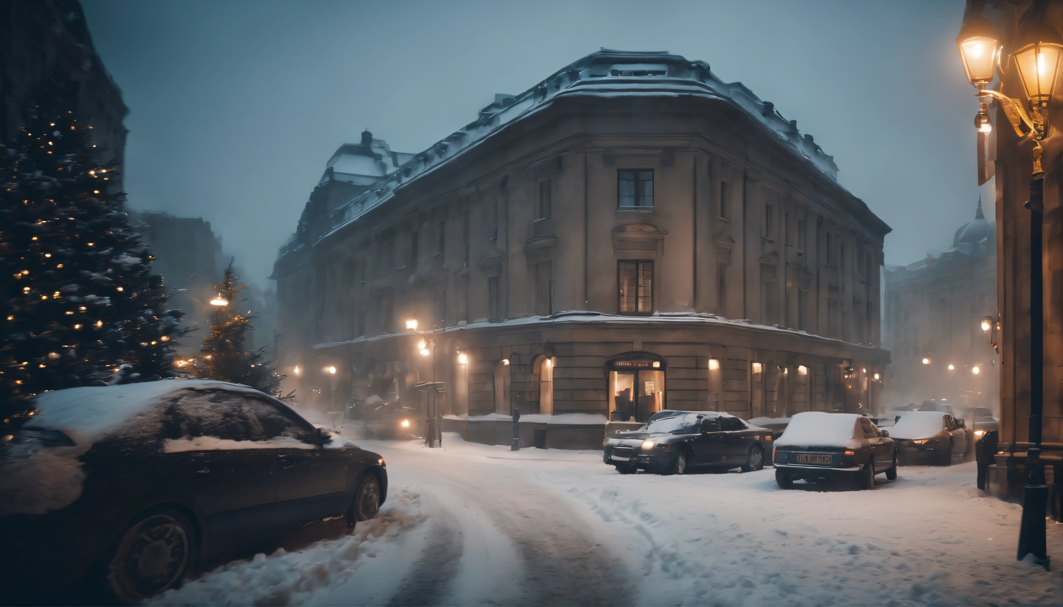 Snowy city