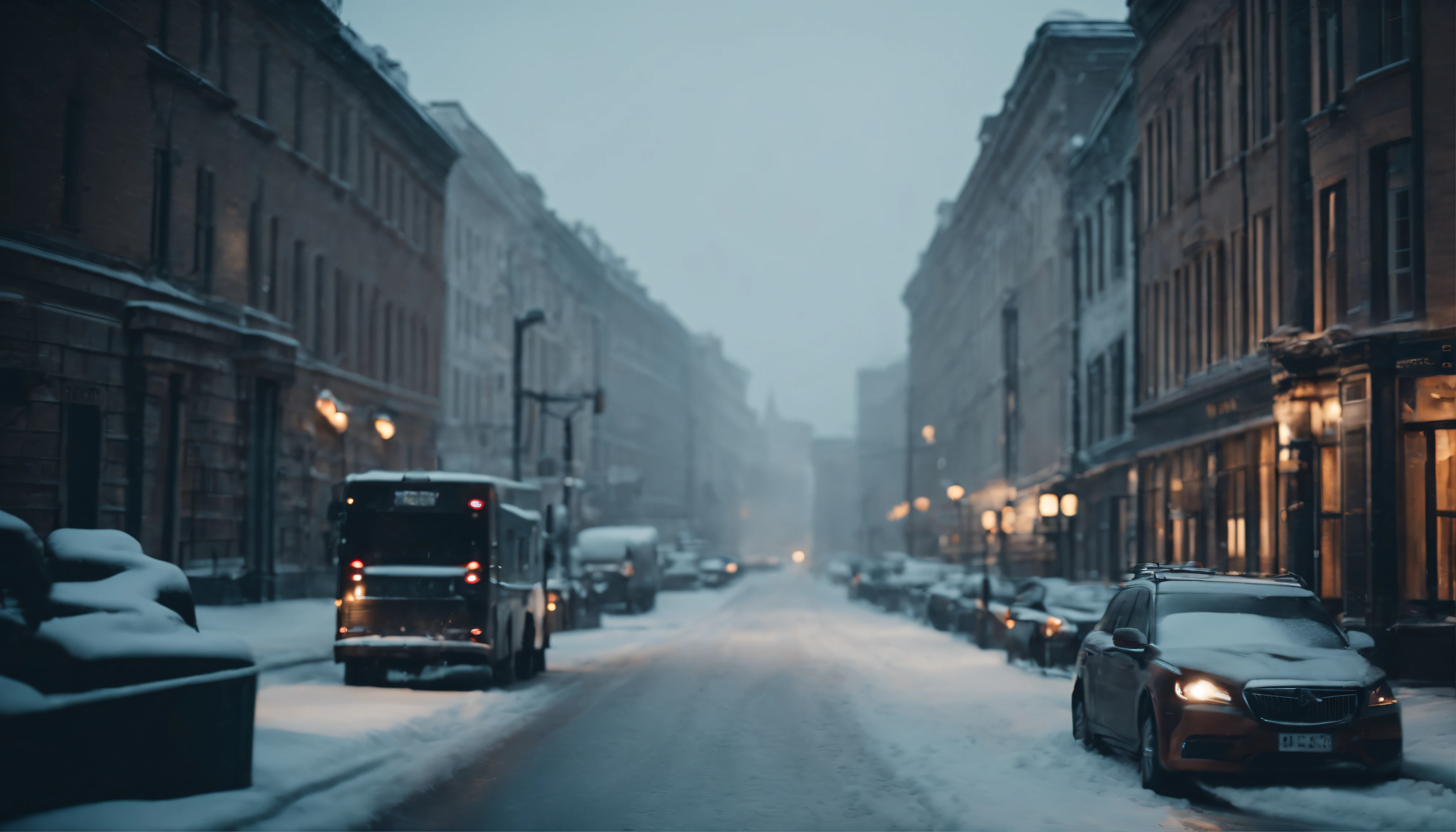 Snowy city
