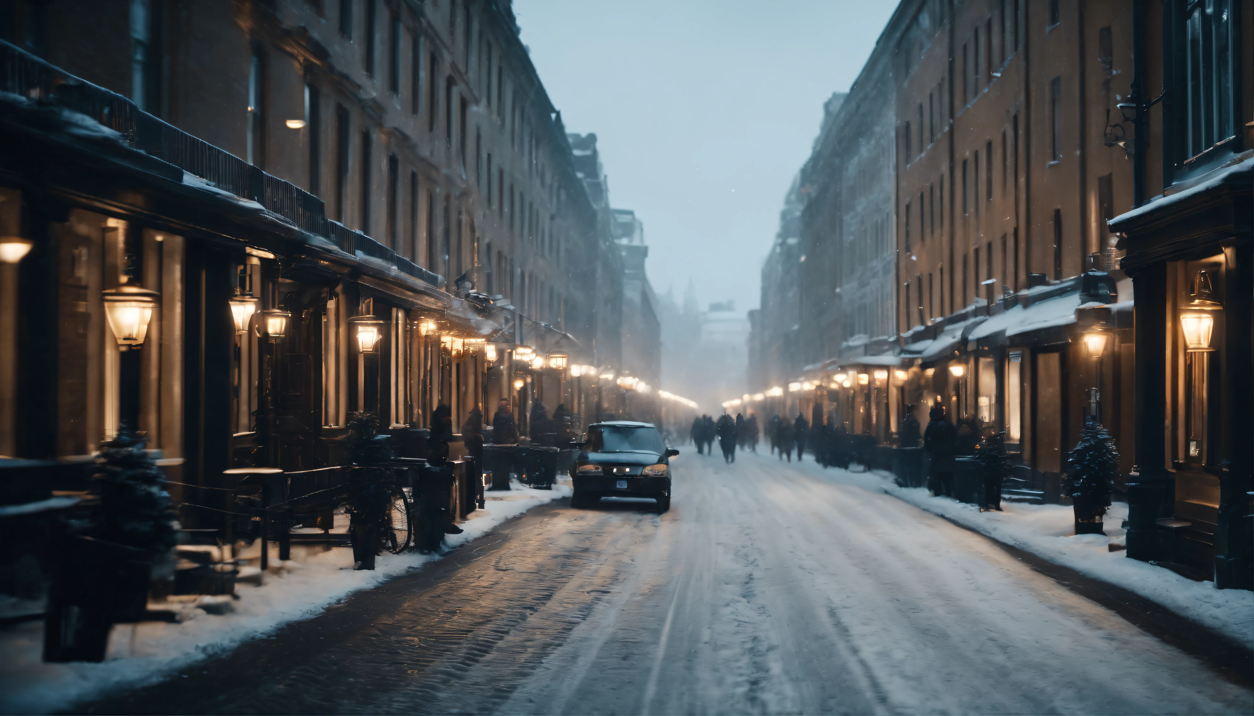 Snowy city