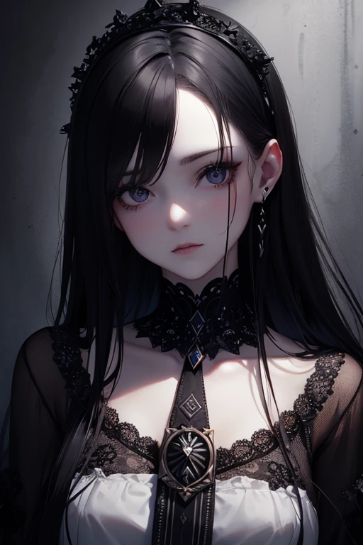 (Retratos femeninos surrealistas), (dark fantasy art: 1.6), Sombras profundas.
