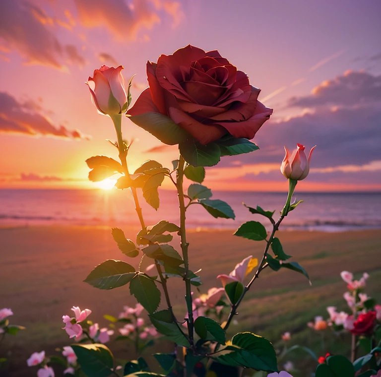 There was a man holding a rose in his hand, flores bonitas, Natureza Bonita, Rosa, rosa rosa, fotografia muito bonita de, beautiful morning, floral sunset, rosa rosa, foto de uma rosa, beautiful aesthetics, incrivelmente bonito, flores bonitas, Beautiful and Aesthetic, morning sunrise, rose pink lighting, Rosses, natureza realmente bonita, Rosa Hora Dourada