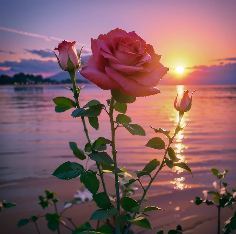 There was a man holding a rose in his hand, flores bonitas, Natureza Bonita, Rosa, rosa rosa, fotografia muito bonita de, beautiful morning, floral sunset, rosa rosa, foto de uma rosa, beautiful aesthetics, incrivelmente bonito, flores bonitas, Beautiful and Aesthetic, morning sunrise, rose pink lighting, Rosses, natureza realmente bonita, Rosa Hora Dourada