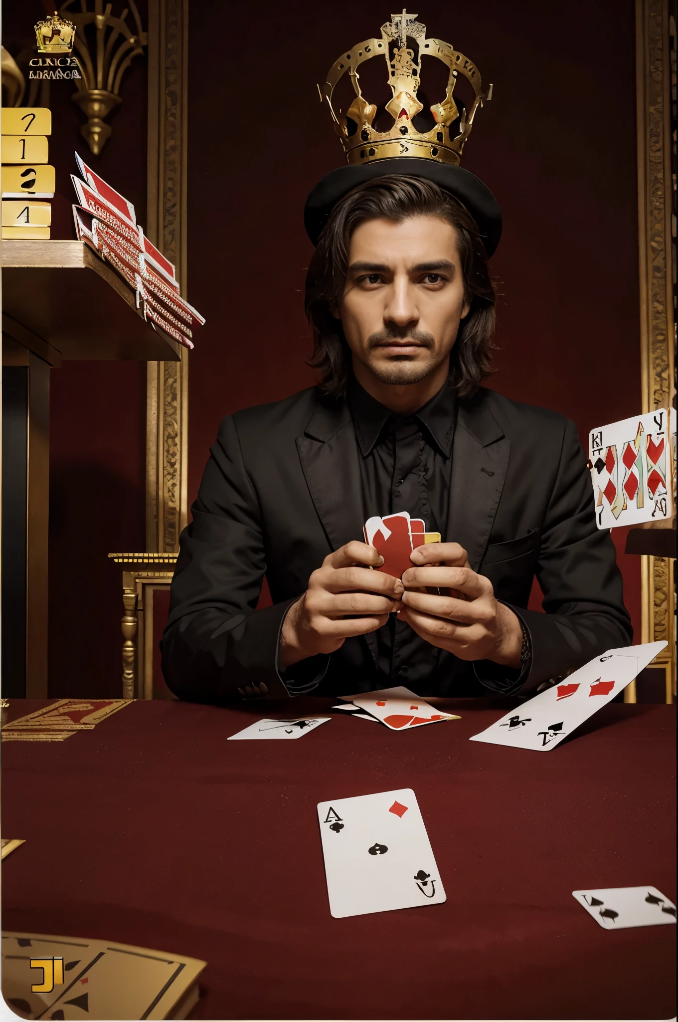 King of Spanish cards crushing Jacks of Spanish cards.