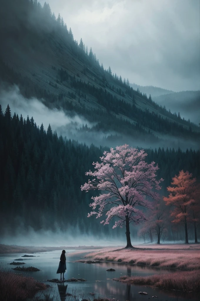 ultra-realistic, lifelike portrait painting),(Prompt B:beautiful and dreamy landscape painting),(Prompt C:dark and moody abstract painting)