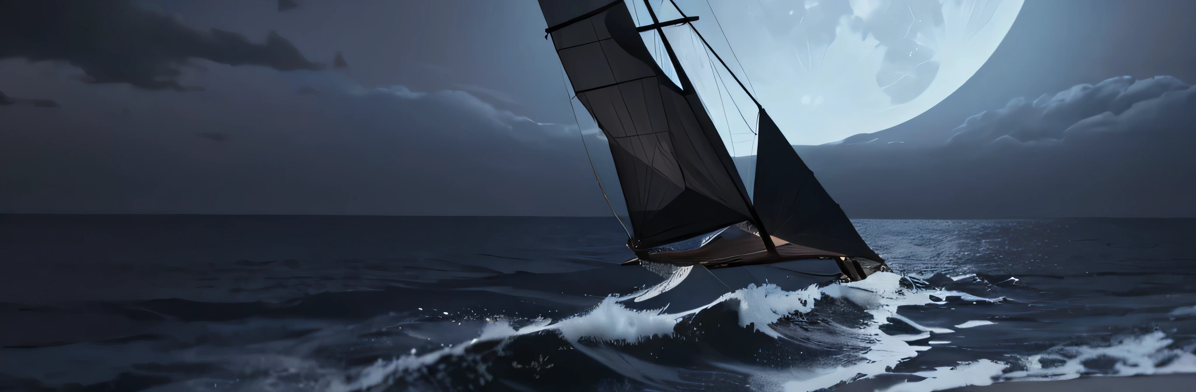 Arafed sailboat in the middle of the ocean with a bright moon in the background, Fondo de pantalla de la computadora, Fondo de pantalla para monitor, Fondo de pantalla de PC, Fondo de pantalla HD, Renderizado de octanaje. diente, Fondo de escritorio, Fondo de escritorio, Imagen renderizada, complete fondo oscuro, Fondo de pantalla oscuro, fondo oscuro, Fondo premonitorio, Fondo de pantalla 4K, Fondo de pantalla 4 K, fondo de aguas negras