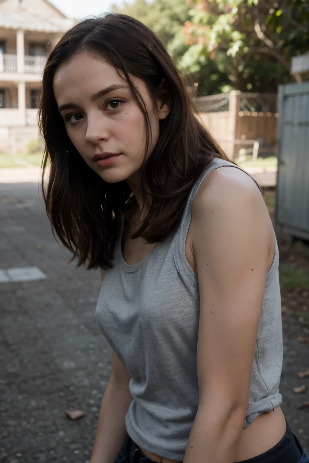Imagen realista de Rory Gilmore en el universo de The Walking Dead
