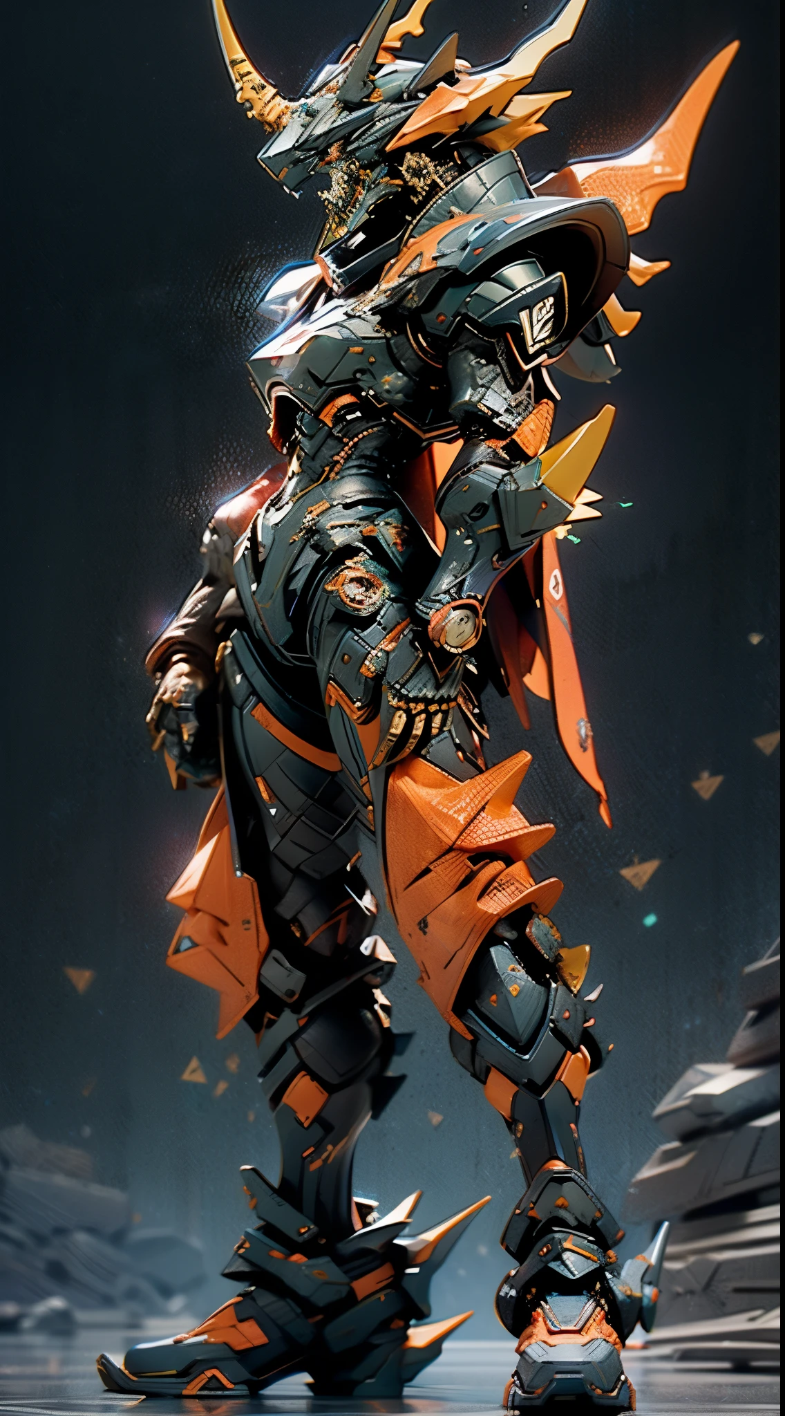 A high-tech combat armor suit inspired by Godzilla concept, Godzilla concept biotech battle armor, High-tech armored suits, psychedelic details, BiophyllTech, add electric power around, A bio-sensitive high-tech battle armor suit infused with Godzilla characteristics, The angular design on the body is illuminated and the display is charging, energy waves, Energy particles, octane render, unreal engine 5, high definition, best quality, highres, ultra-detailed, fantasy, Ultra-complex design, ultra-fine painting, extremely delicate, professional, perfect images quality, realistic, sure real, creativity, RAW photo, UHD, 32k, Natural light, cinematic lighting, best shadow, anatomically correct, masterpiece-anatomy-perfect, masterpiece:1.5