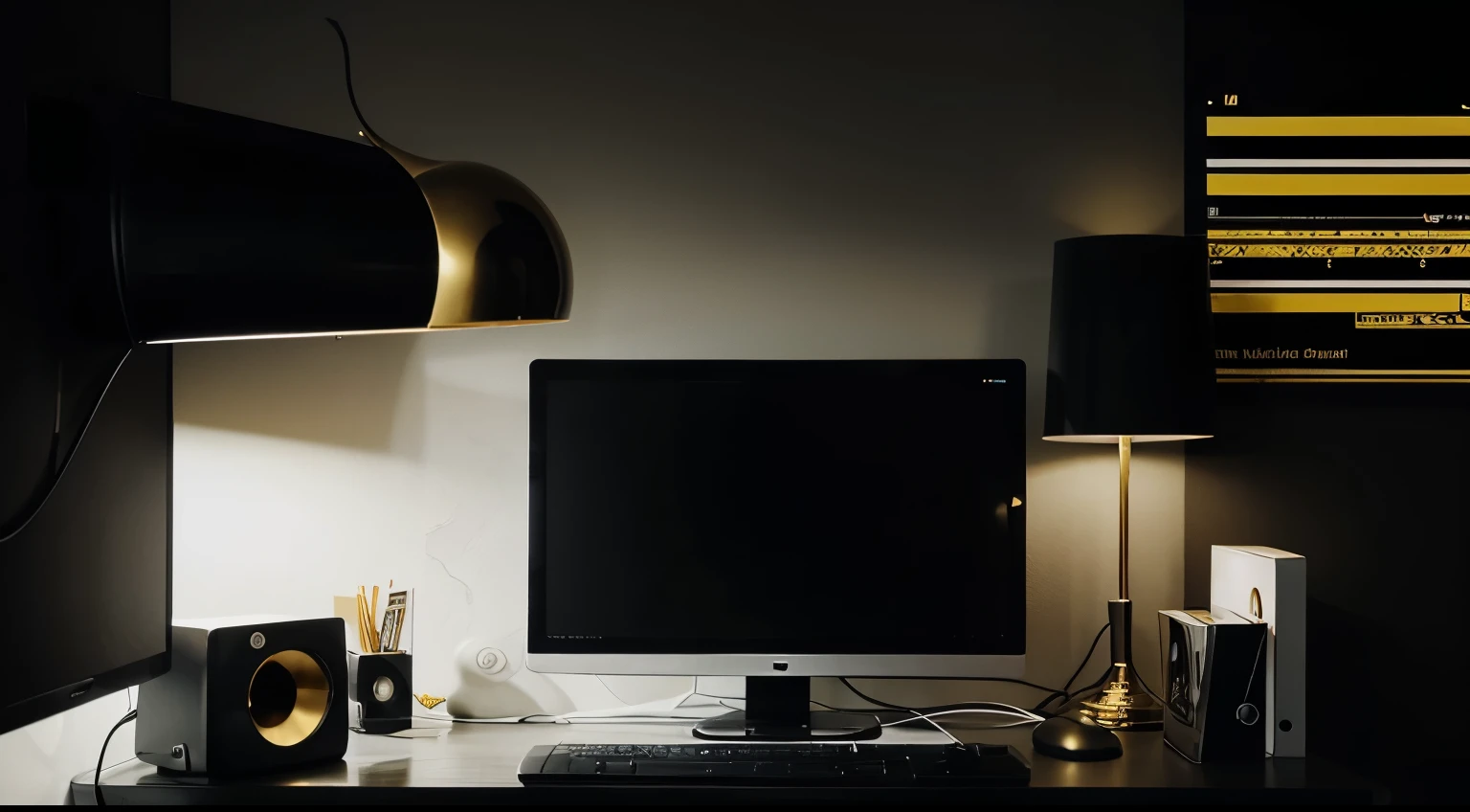 black, white, golden, background, wallpaper, coding, monitor, life, modern, futuristic