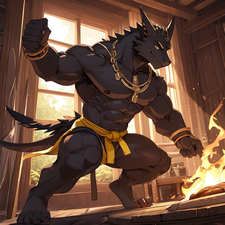 A black dragon,Martial artist,Meat balls,Melee,detailed detail