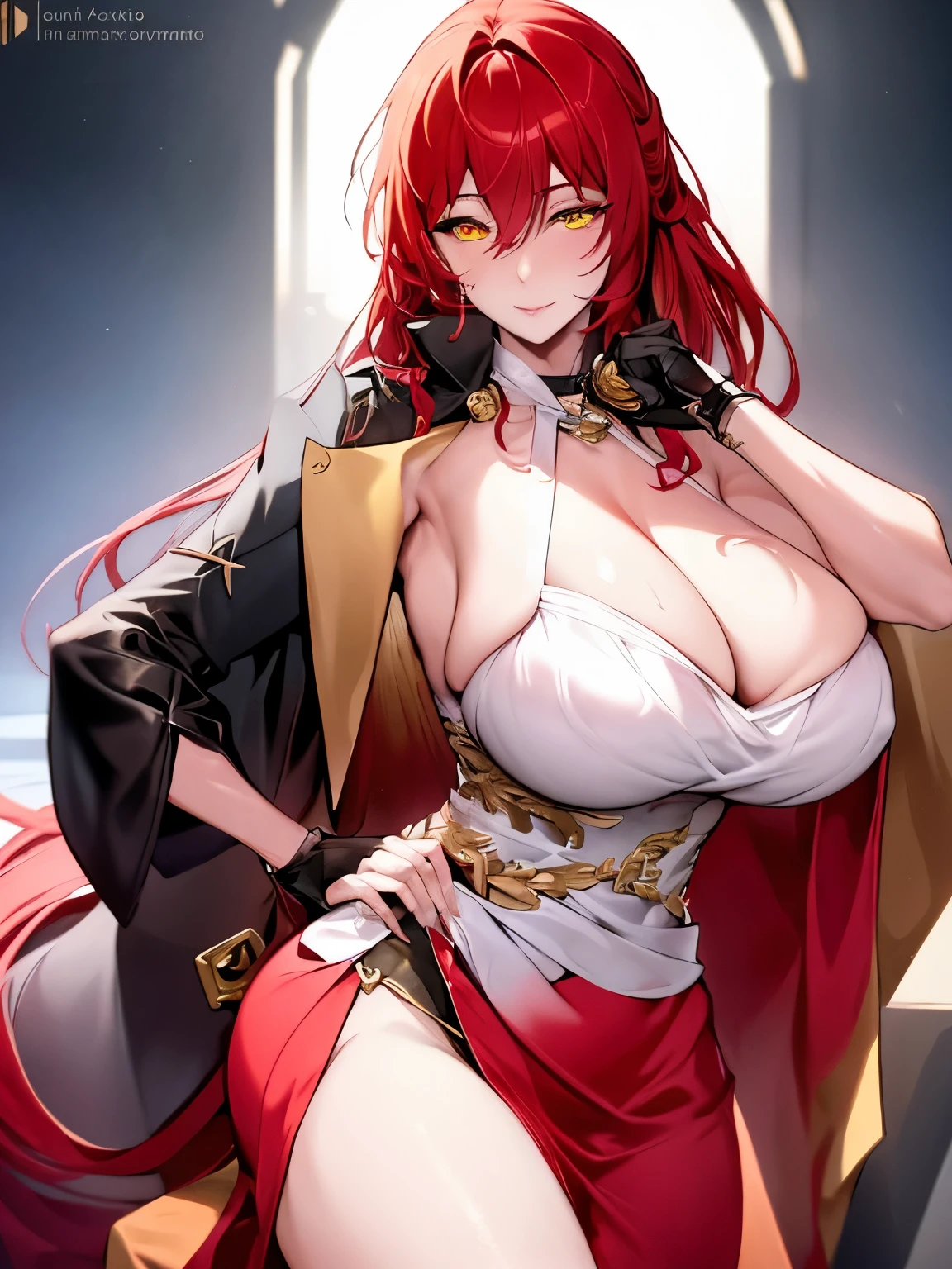 himeko, 1girl, mature, mature female, big breasts, looking at viewer, cinematic, 8k, best quality, masterpiece, hard lighting, amazing eye detail, prefect eyes, yellow eyes