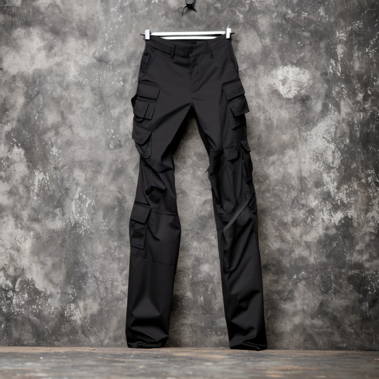cargo pants on a gothic background with no one wearing a more urbanized utopian background