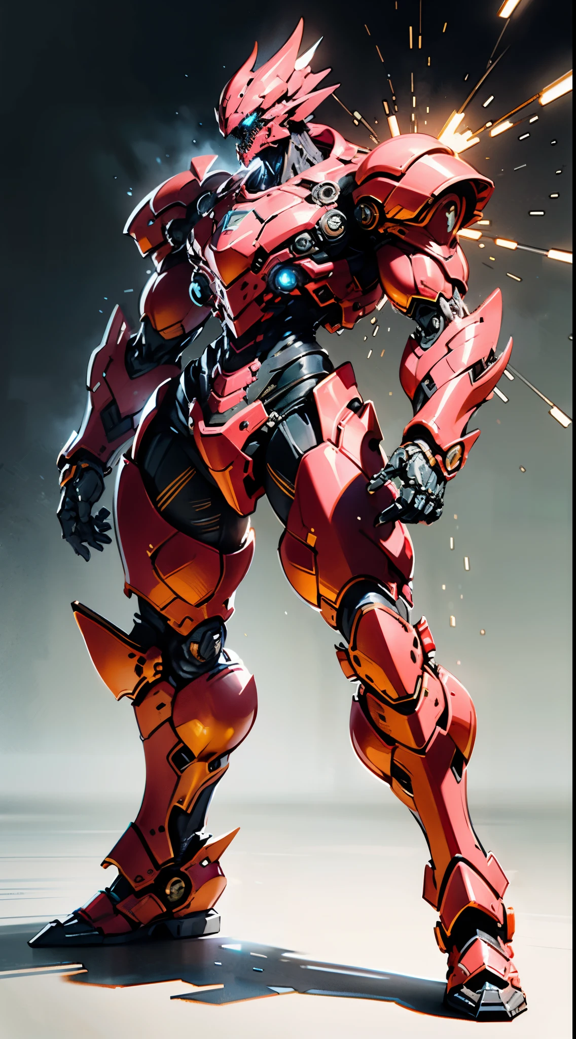 A high-tech combat armor suit inspired by Godzilla concept, Godzilla concept biotech battle armor, High-tech armored suits, psychedelic details, BiophyllTech, add electric power around, A bio-sensitive high-tech battle armor suit infused with Godzilla characteristics, The angular design on the body is illuminated and the display is charging, energy waves, Energy particles, octane render, unreal engine 5, high definition, best quality, highres, ultra-detailed, fantasy, Ultra-complex design, ultra-fine painting, extremely delicate, professional, perfect images quality, realistic, sure real, creativity, RAW photo, UHD, 32k, Natural light, cinematic lighting, best shadow, anatomically correct, masterpiece-anatomy-perfect, masterpiece:1.5