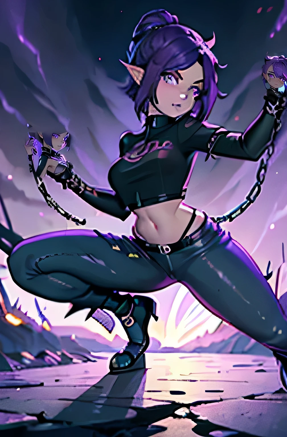(Piece masuter:1.3)、(8?And then、photorealestic、RAW photography、topquality: 1.4)、(NSFW:1.01),Basel King,M-shaped, on breasts,Crouched,Monster Hunter,Monster Hunter World,masutepiece,Best Quality,high definition,high definition,in high resolution with HD texture,HD shadows,high definition,high definition,Detailed,high detailed CG artwork,detailed textures,Realistic facial expression,Realistic,Colorful,tender,电影灯光,side lights,lens flare,Ray Tracing, sharp-focus, 8K, (1girll, __focus__:1.3), (intricate detials, makeup, Pureerosface_v1:0.5), (Detailed beautiful delicate face, Detailed beautiful delicate eyes, perfectly proportioned face, high skin detail, detailed skin, Best four finger to thumb ratio, Arms below chest, wide hips, smooth epigastric, Skinny, __moda__, __Hair__:1.25), __Location__, no hands, no hands, Fingers Don&#39;I won&#39;t disappear, the perfect body, fit body, lower abdomen, big, musculature, small black twine, fishnet stockings, (Full sweat:1.3), worn out, Perineal hole, look to the audience, night time, big, shackles, shackles, Body suspension, There&#39;s a worried look on his face, Prison in a dark dungeon, prisoner of war, Whip, ??????? room, big breasts, sweat on tele, blusher, water eyes, sister, Chained, sweat on face, collar, triangular horse, ??????? tools, Shibari, Large cleavage, Hollow chest, slave collar, neck chain, concupiscence, makeup, Shiny room, Curvaceous, but slim, Dark background, Hanging in the air, exposed legs, M-shaped legs