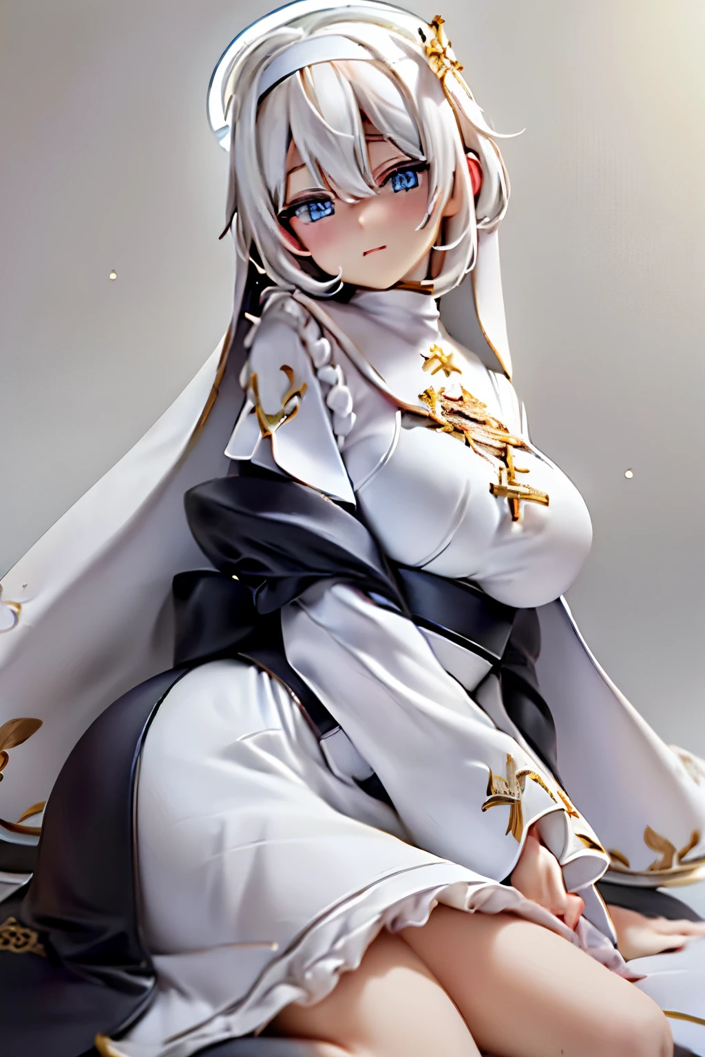 Beautiful plump grand ma, tall, long white hair, stylish, loving, hard working, sweet