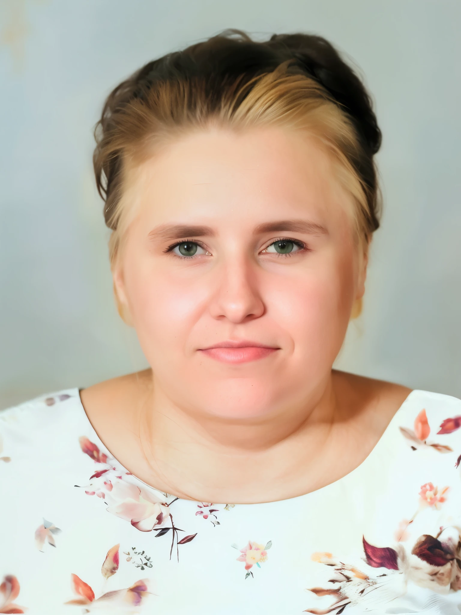 tem uma mulher com rosto muito grande e cabelo muito curto, mulher feia, Moleksandra Shchaslyva, Anastasia Ovchinnikova, foto retrato realista, retrato fotoreal, sofya emelenko, Marina Federovna, realistic studio portrait, Yelena Belova, rosto retocado, Olya Bossak, Maria Panfilova