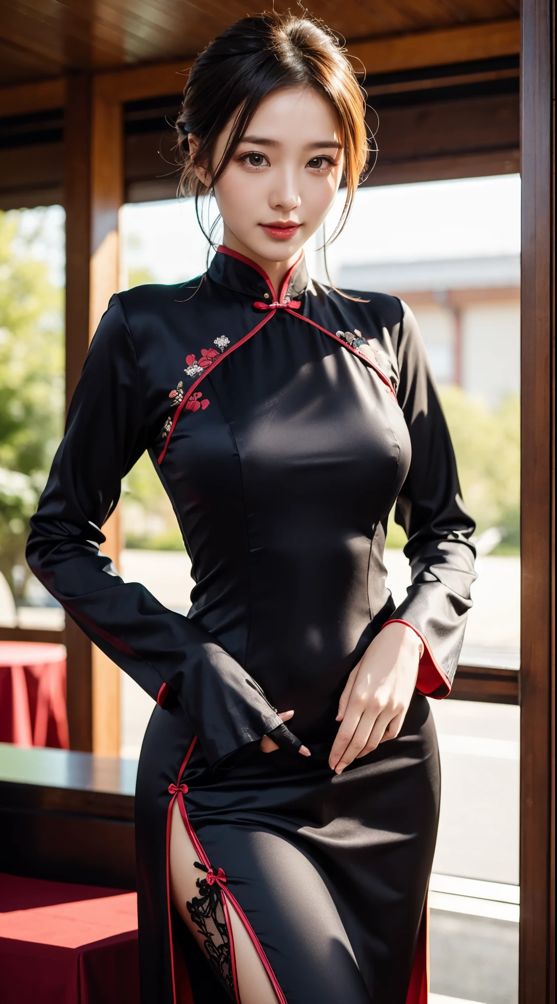Sexy cheongsam,,Exquisite,,no underwares,Invincible stature,Lift up to face the man,want to be loved