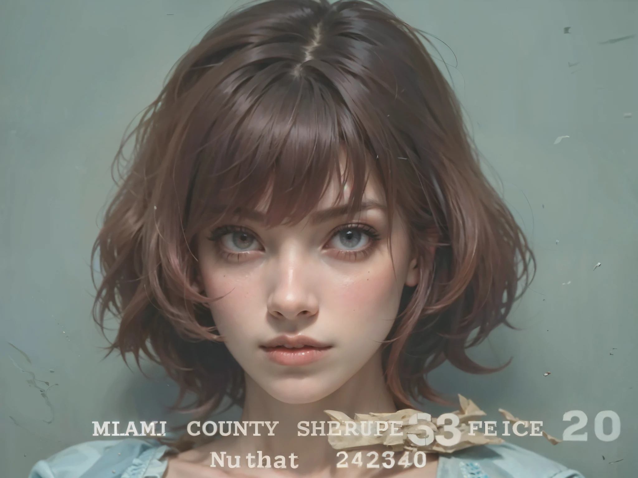 a woman with a short red hair is mugshoting, mug shot, mugshot, mugshot!!!!!, violent, liana, nilah, kaitlyn michelle siragusa, lianna, mugshot!!!, blanca alvarez, taken in the late 2000s, mugshots, taken in the mid 2000s, melanie martinez, mean smirk, eye shadows