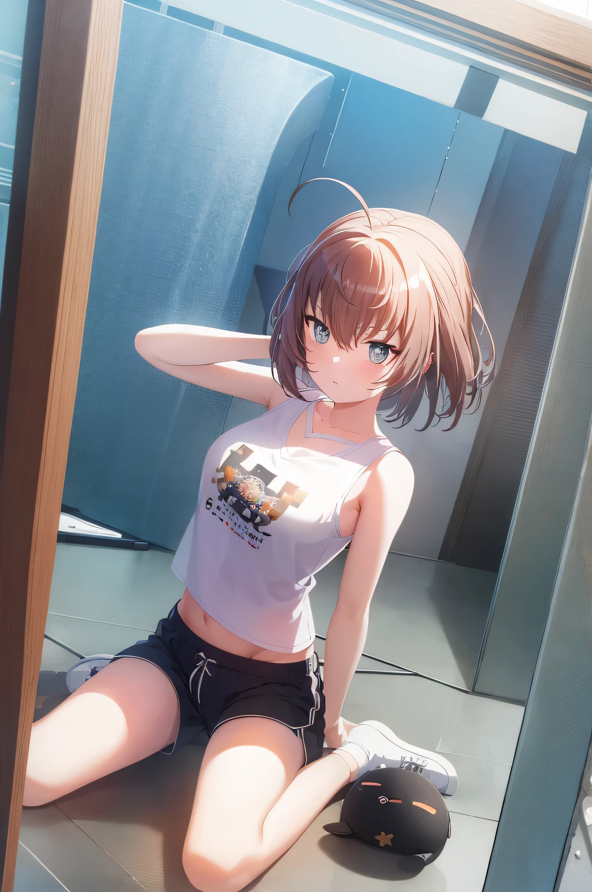 1 Sister, , Alone, , Black_shorts, Playing with the耍_, The purple_with eyes, shorts, Lop, The purple_the hair, dual horsetail, the hair_Decorative style, fail, fail_, face flushed, 窗帘, sitted, Sweated, 荷兰banya_banya, Indoors, fail_Playing with the耍_, _shoulder, band_pinch slip, through bangs, deactivate_beaks, As estrelas_(symbol), tanks_top, short_shorts, As estrelas_the hair_Decorative style, janelas, V-shaped_eyebrows very, 鎖骨, bblurry, bigger_, _pinch slip, ahoge, dolphins_shorts, Playing with the_Playing with the耍s, bblurry_Background with, jewely, side locks, The white_tanks_top, wariza, The shirt, short_dual horsetail, The white_The shirt,