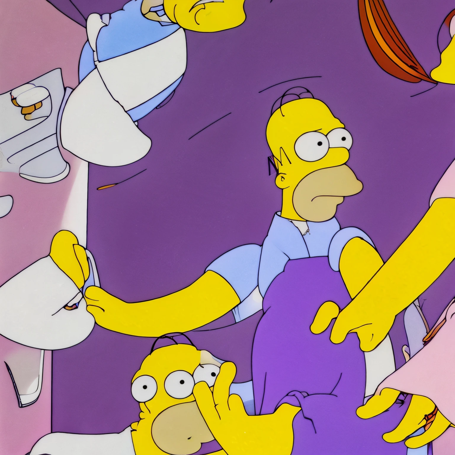 Best quality, Masterpiece, Sasasegawa Sasami, Homer Simpson,