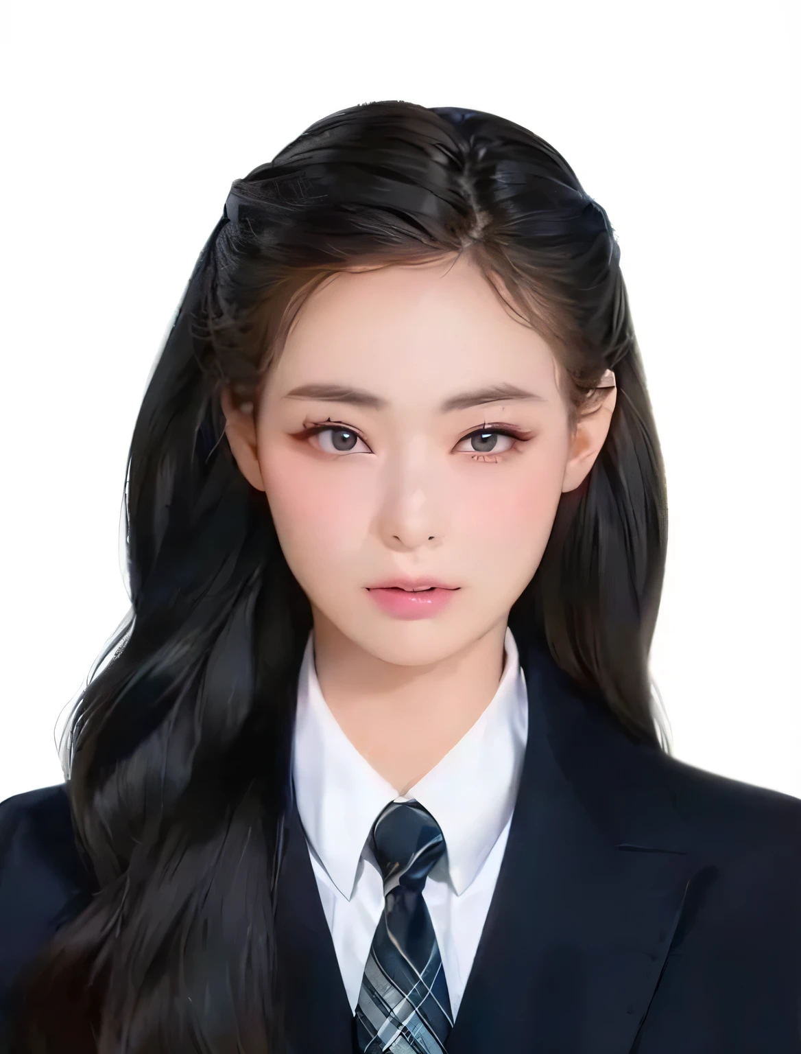 Close-up of a woman wearing a suit and tie, blackpink jennie, portrait of josie from blackpink, josie from blackpink, 韓国アイドル, blackpink jisoo portrait, yanjun chengt, kpop idol portrait, Ziyu was born twice, Nam Jae-yeon, Parking distance - minutes, portrait of female 韓国アイドル, Jisoo from Blackpink, Cute Korean face
