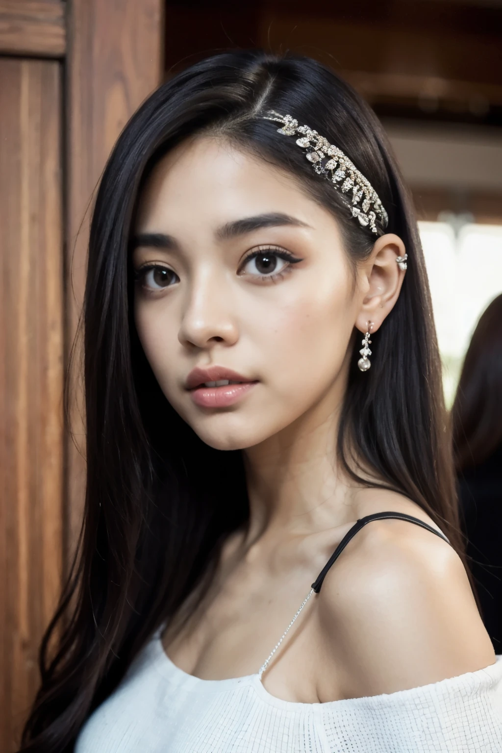 Blackpink chica, cara, primer plano, dos coletas, cabello azul, ((pechos grandes)), ( caderas grandes y curvas), (cintura estrecha)