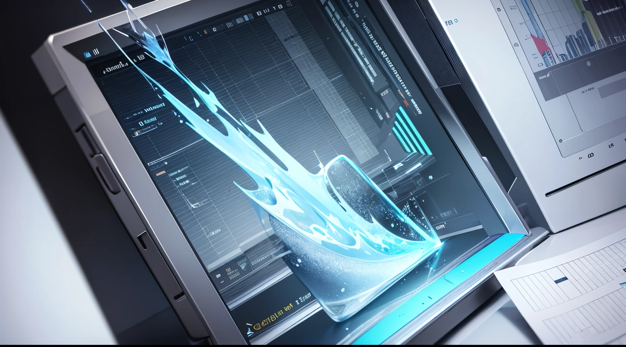 Engaging 3D visualization featuring stunning graphs、glinting