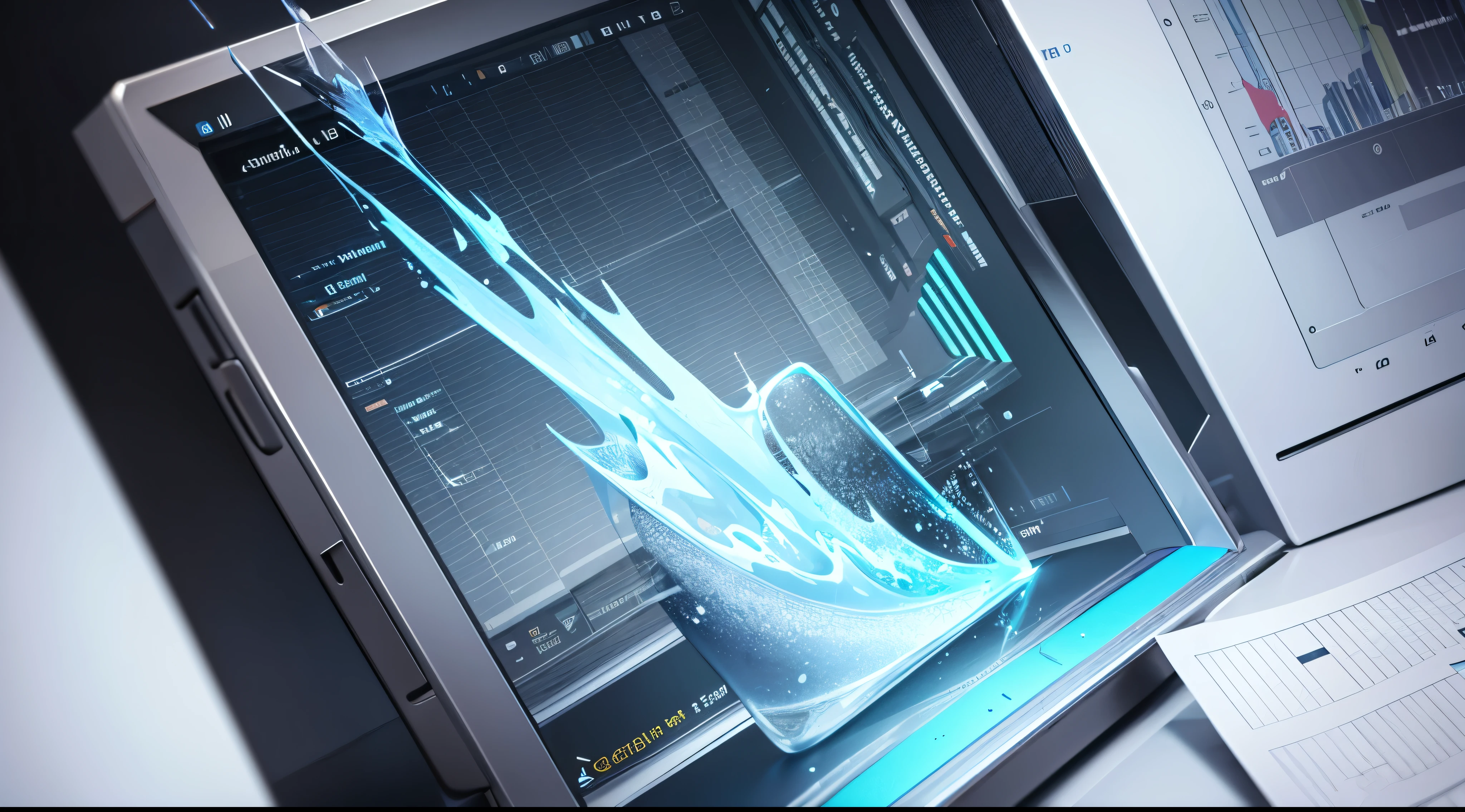 Engaging 3D visualization featuring stunning graphs、glinting