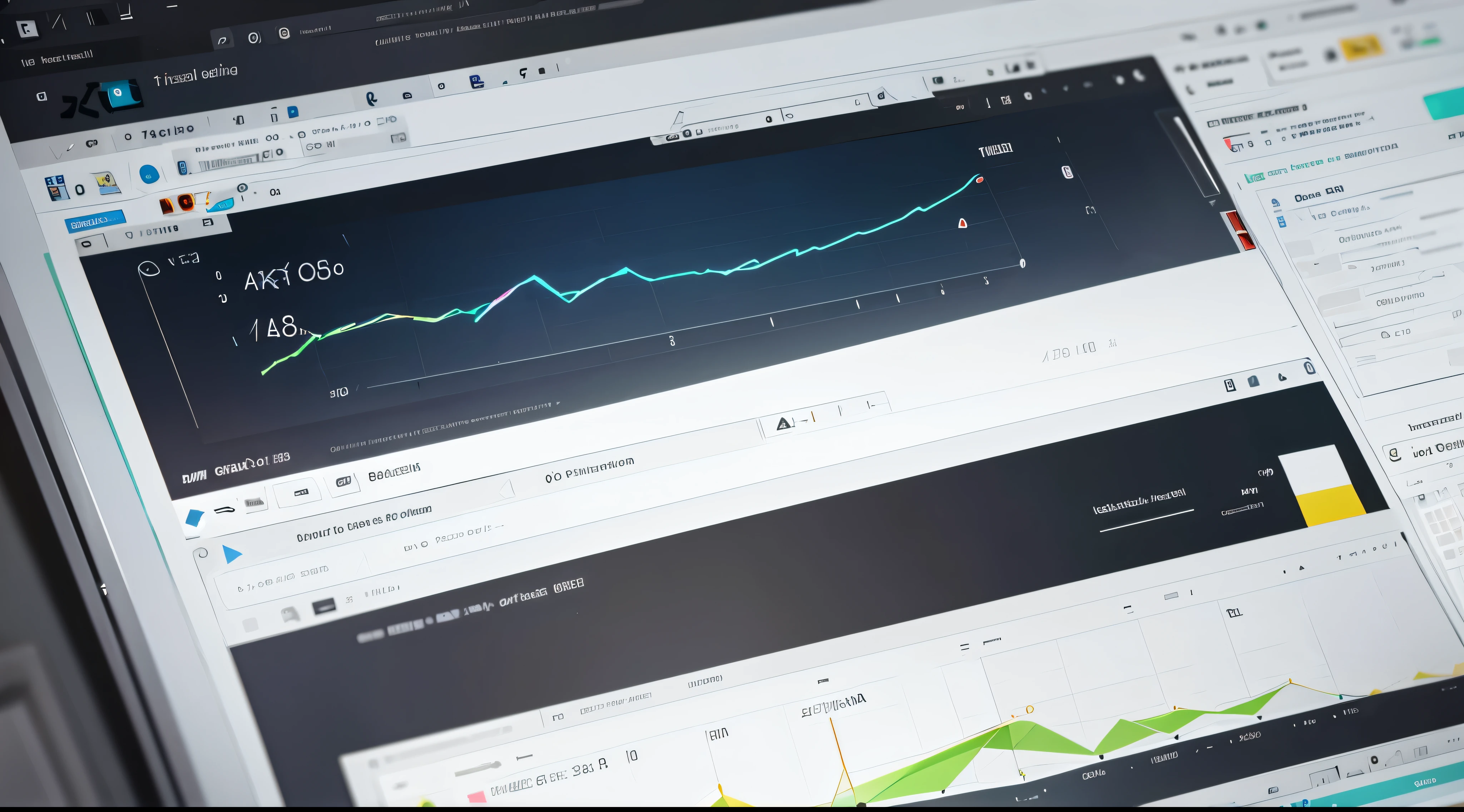 Engaging 3D visualization featuring stunning graphs、glinting