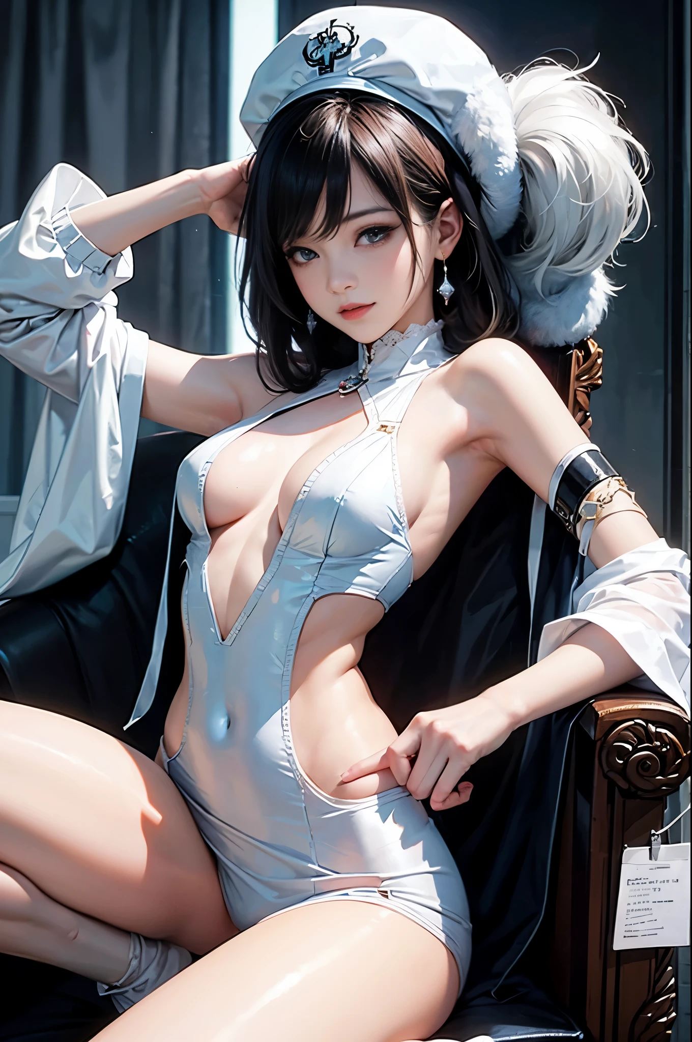 Redraw as:correct hand,correct hand臂,Correct foreshortening,Correct anatomy,Correct left hand, the waist with your left hand,