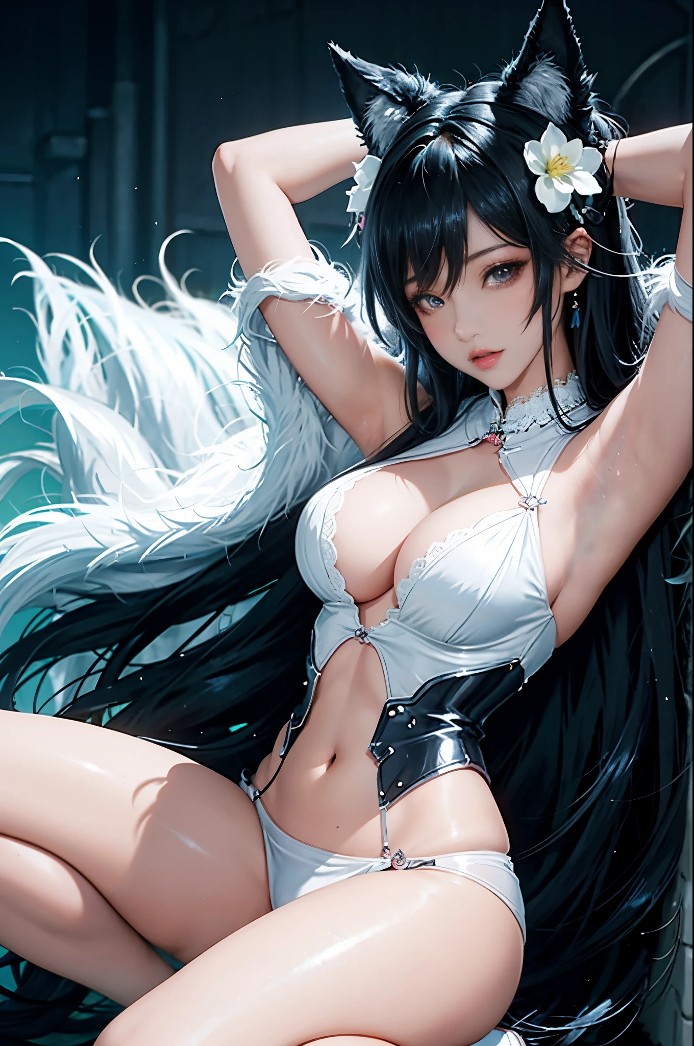 there is a woman in a sexy lingerie posing for a picture, seductive animemanga girl, beautiful attractive anime woman, attractive animemanga girl, Popular topics on cgstation, beautiful animemanga girl, smooth anime cg art, Guweiz style artwork, guweiz, beautiful anime woman, perfect android girl, animemanga girl, [ 4K digital art ]!!