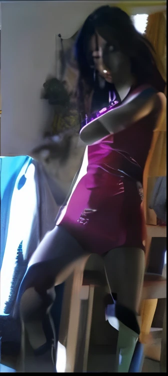 masterpiece, (hyperrealistic:1.2), (professional photograpy:1.1), background blur, 1girl, 25 years old, KPOP Idol, close mouth, front view from extremely low angle, (cameltoe:1.2), see-through shiny sleeveless clothing, high waist high leg glittery short shorts, partially unbuttoned shirt, smooth pantyhose, panties seeing through legs, Makeup, (Lipstick: 1.1), (Eyeliner: 1.2), Mascara, Eyeshadow, Wavy Hair, cleavage, huge breast, extremely detailed skin, concert, (standing and spread legs:1.25),front low angler surface light,