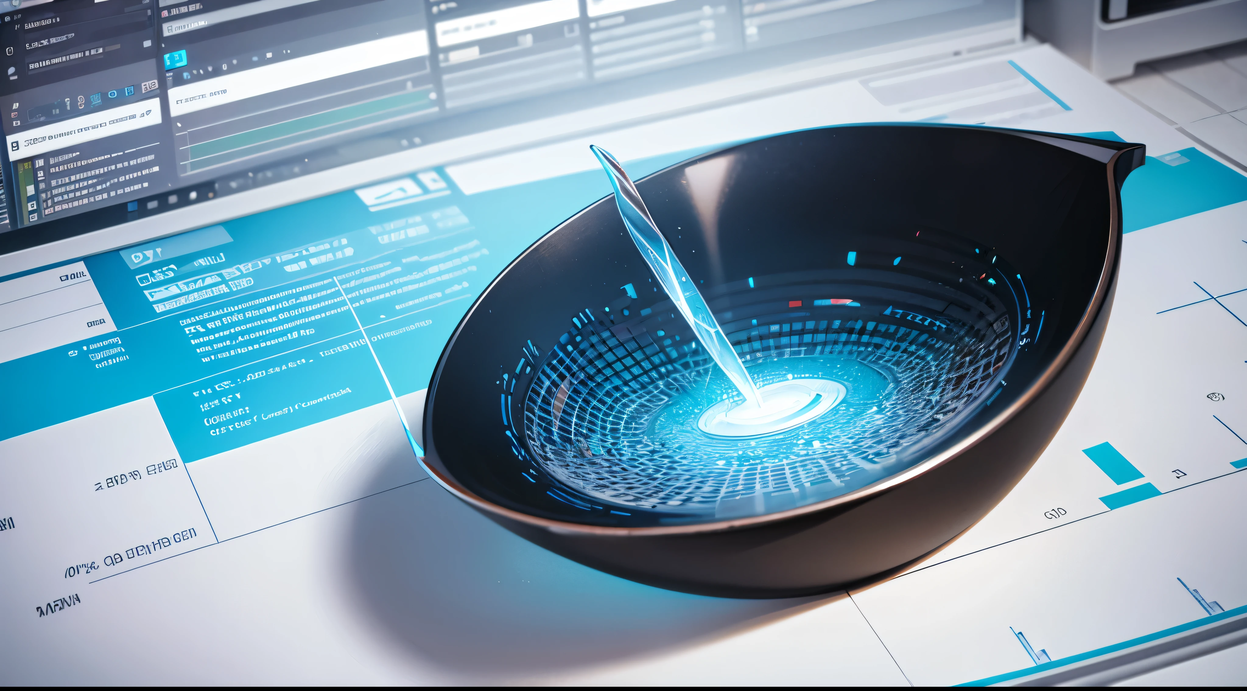Engaging 3D visualization featuring stunning graphs、glinting