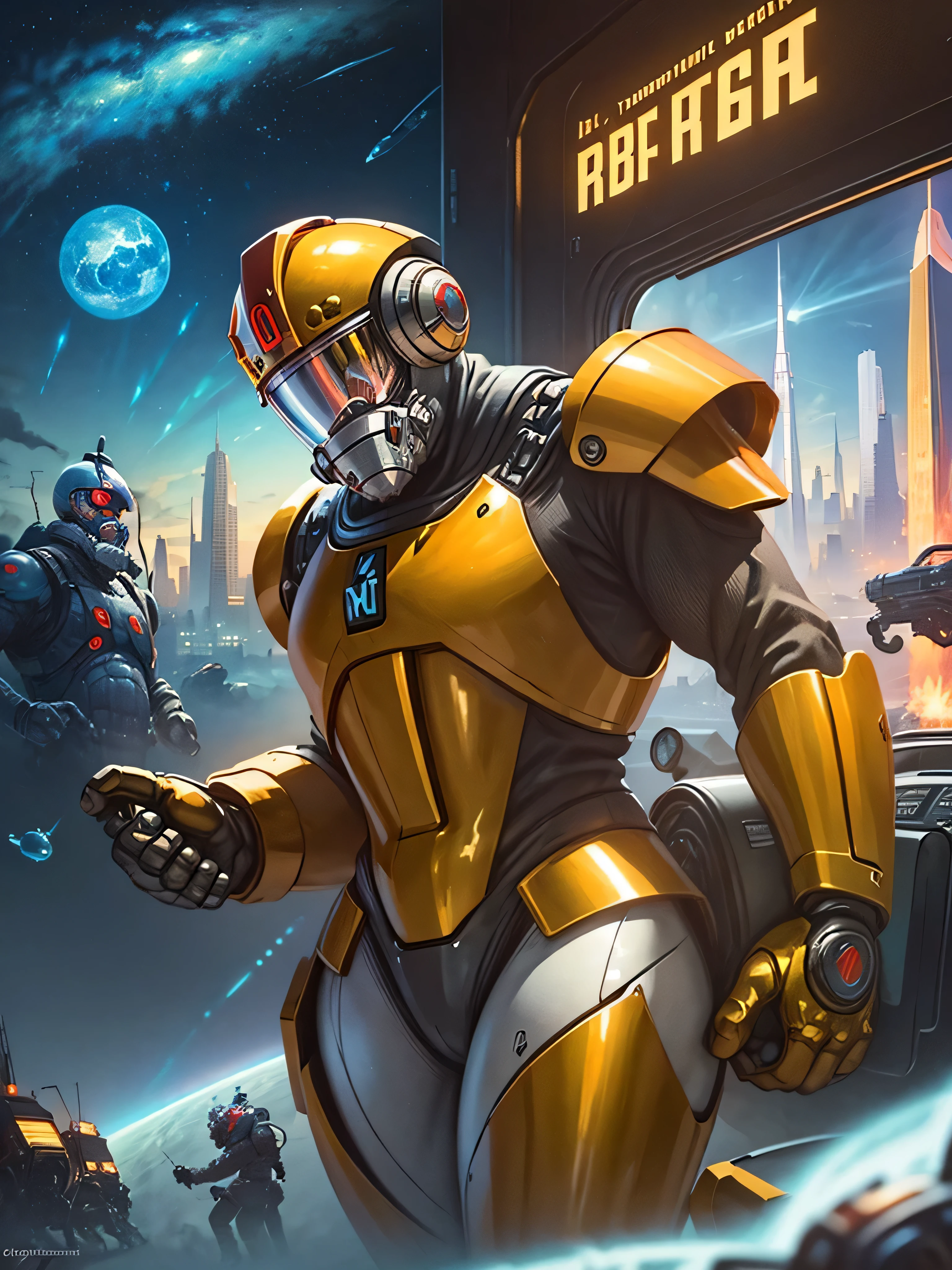 (masterpiece, best quality:1.33), A realistic and immersive digital illustration of an artificial intelligence monkey/robot made of glass/gold, having its own unique adventures. The monkey-robot is autonomous, curious and creative, In the illustration, we see the monkey-robot as it explores and navigates planet Earths city of San Francisco. It encounters and investigates various elements best quality 8k art by Ray Shark