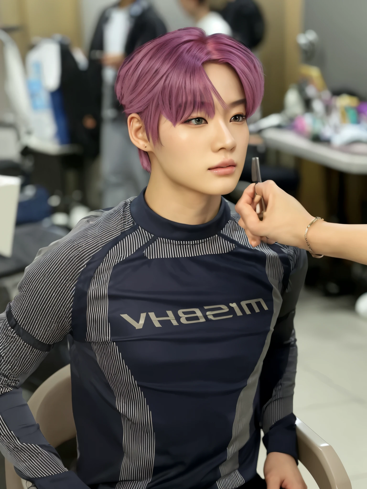 istic:1.2), ultra-detailed, (realistic, photorealistic, photo-realistic:1.37), detailed pink hair, captivating eyes, strong Asian features, pale skin, more realistic hair