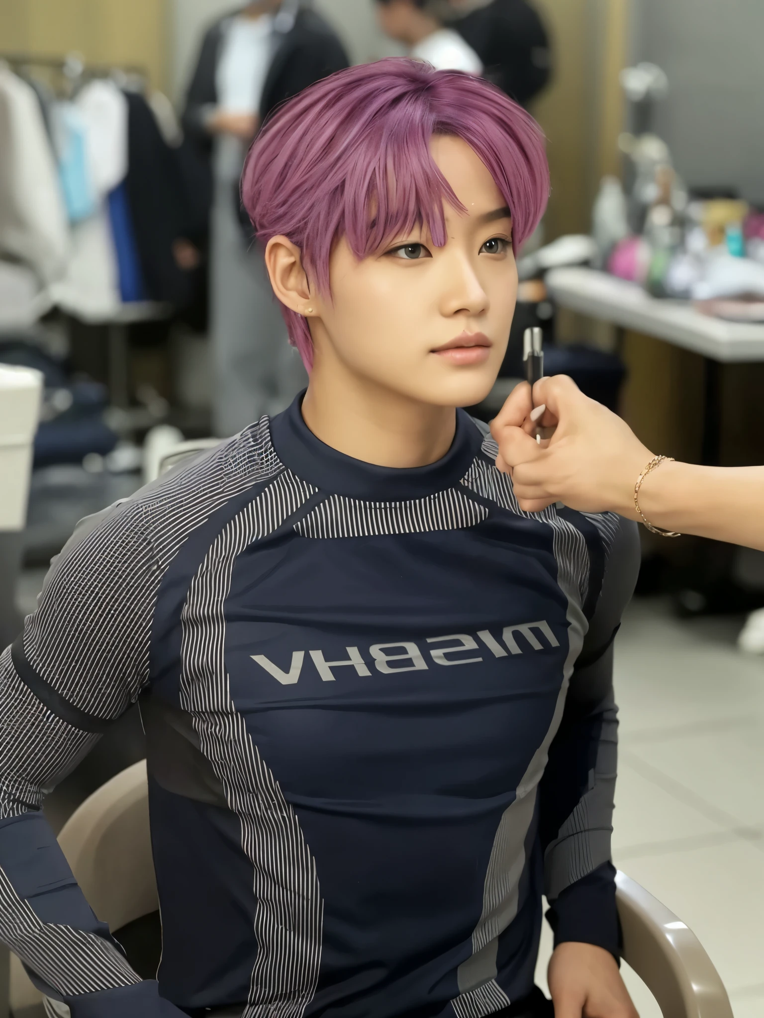 istic:1.2), ultra-detailed, (realistic, photorealistic, photo-realistic:1.37), detailed pink hair, captivating eyes, strong Asian features, pale skin, more realistic hair