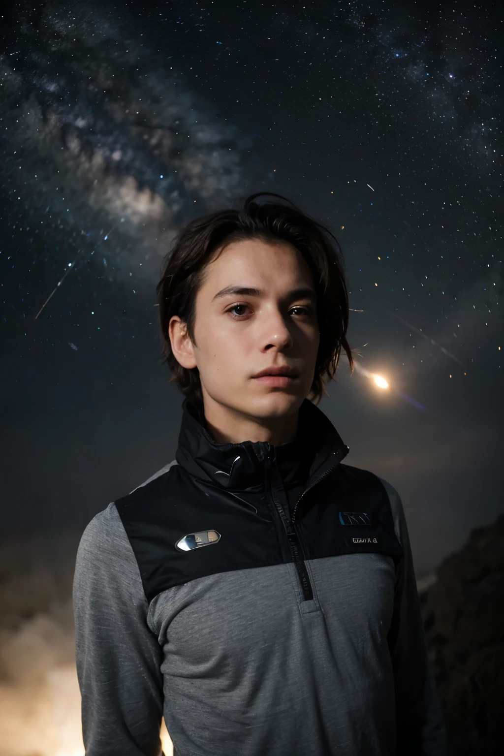 Image of a man in galaxy