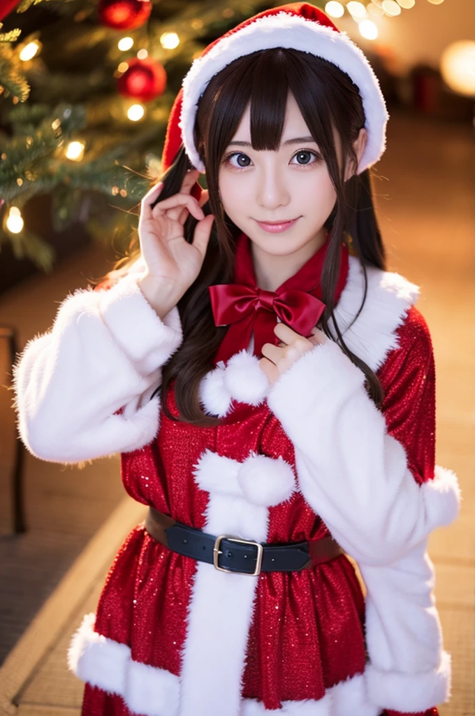 beautiful japanese female　２３age　Christmas Cosplay