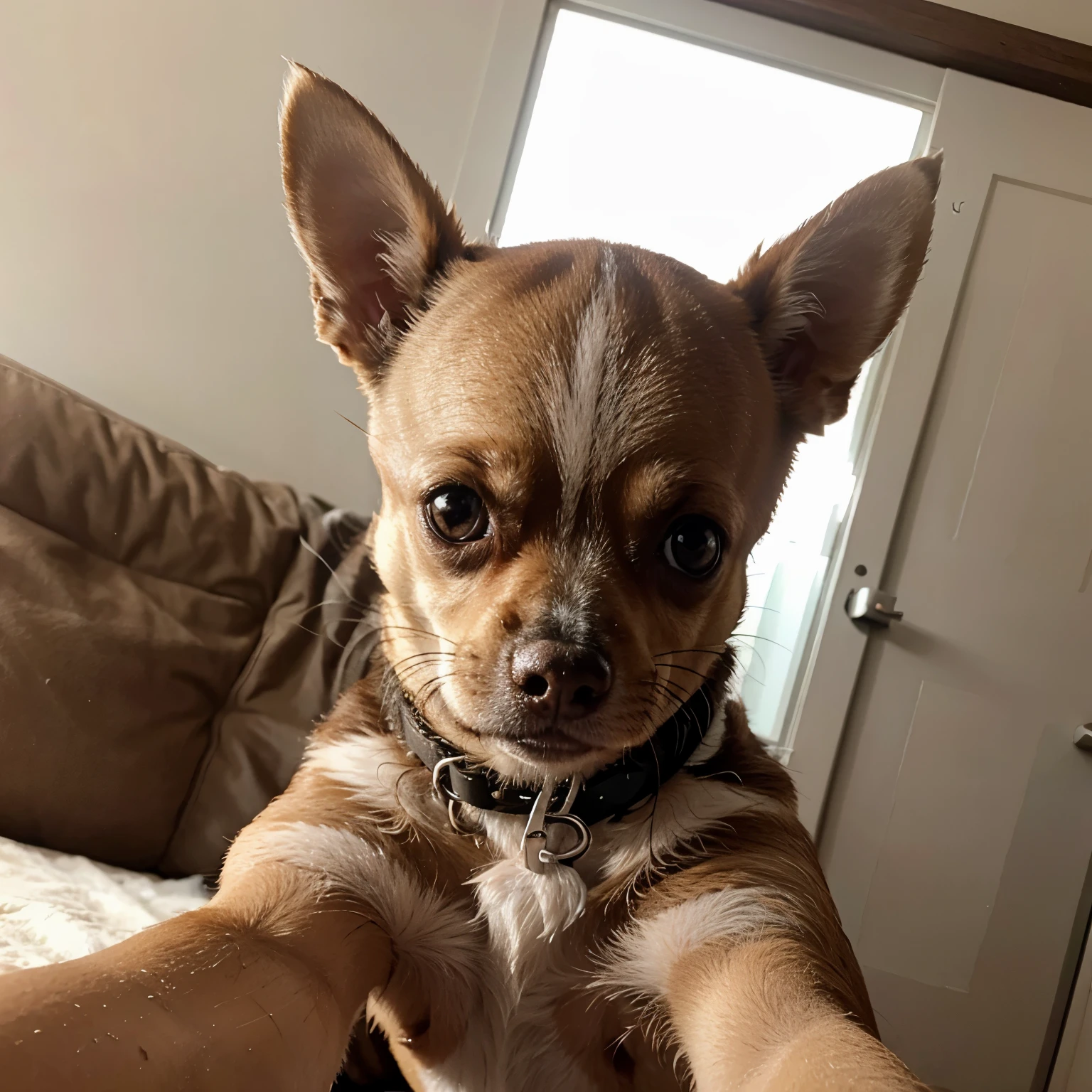 Chihuahua taking selfies